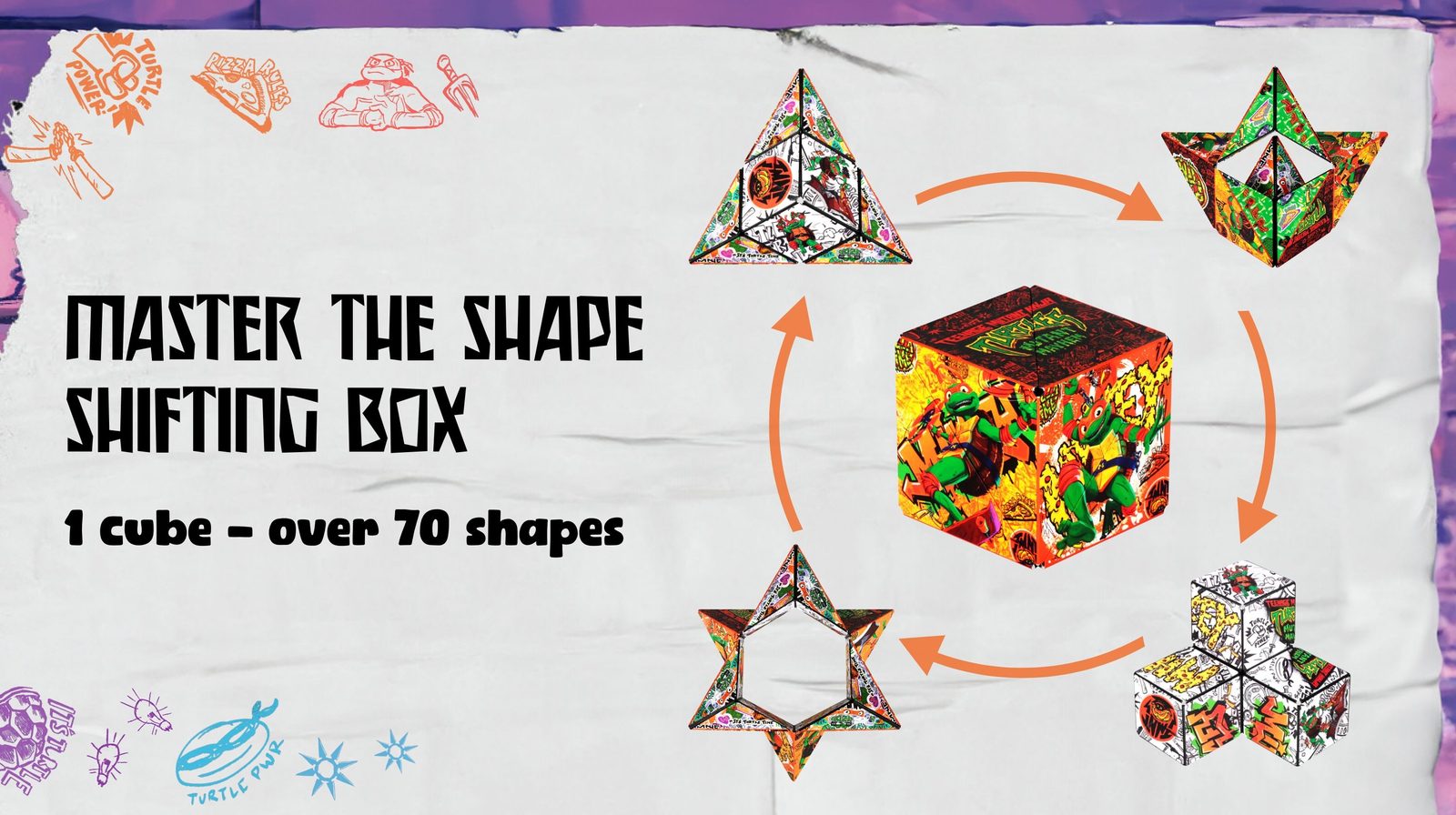 Shashibo banner showing the shape-shifting box